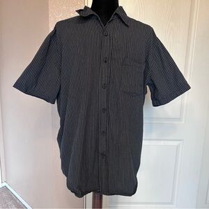 Vintage Y2K Anchor Blue Short Sleeve Button Down Shirt Size‎ XL